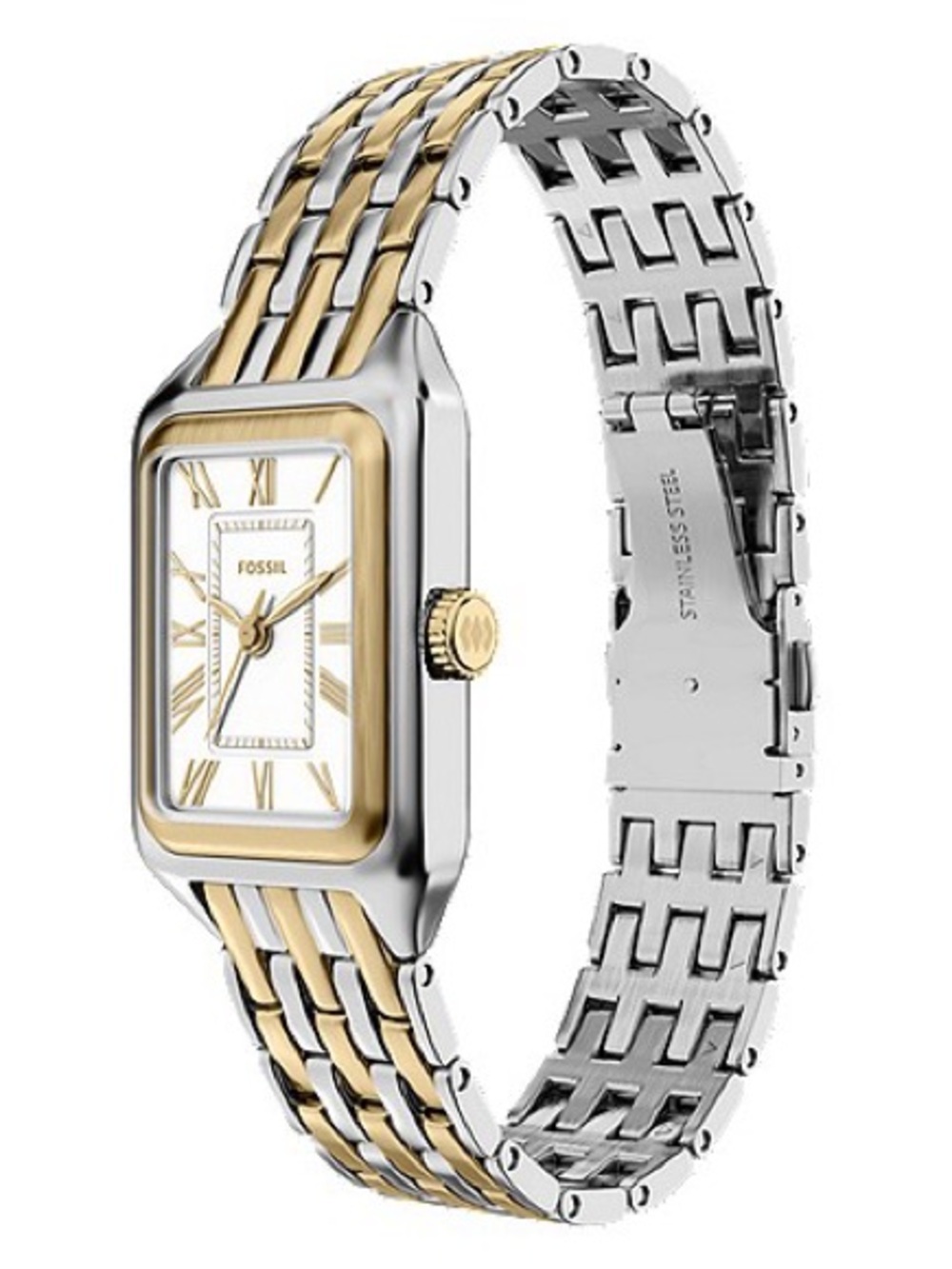 Fossil Raquel Mini Two Tone Stainless Steel Watch ES5468 NIB